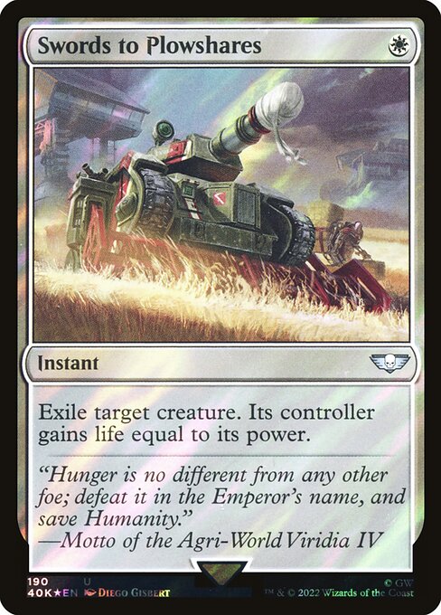 Swords to Plowshares (190★) [Warhammer 40,000 Commander]