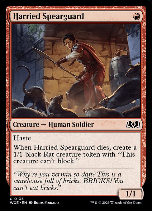Harried Spearguard (135) [Wilds of Eldraine]