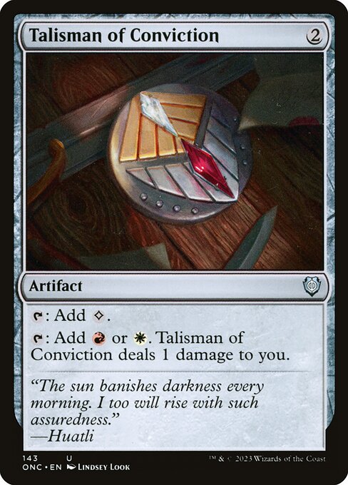 Talisman of Conviction (143) [Phyrexia: All Will Be One Commander]