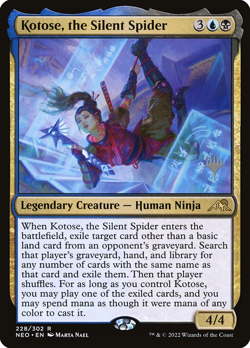Kotose, the Silent Spider (228p) [Kamigawa: Neon Dynasty Promos]