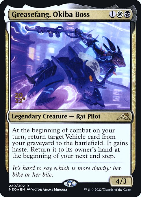 Greasefang, Okiba Boss (220s) [Kamigawa: Neon Dynasty Promos]
