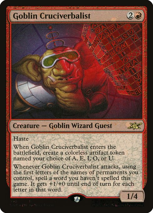 Goblin Cruciverbalist (396) [Unfinity]
