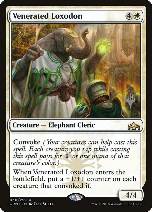 Venerated Loxodon (30p) [Guilds of Ravnica Promos]