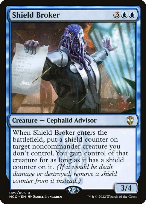 Shield Broker (29p) [New Capenna Commander Promos]