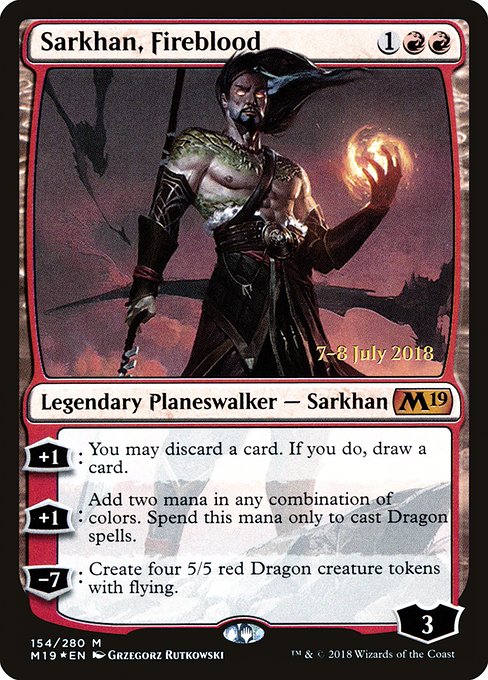 Sarkhan, Fireblood (154s) [Core Set 2019 Promos]