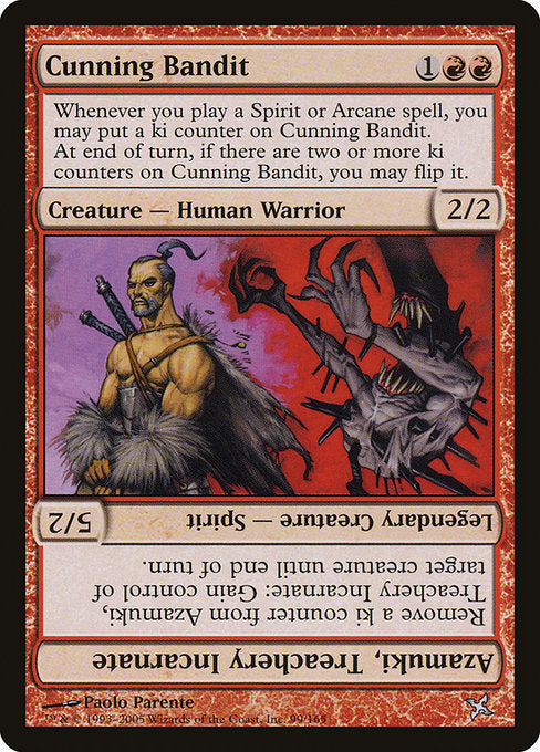 Cunning Bandit // Azamuki, Treachery Incarnate (99) [Betrayers of Kamigawa]