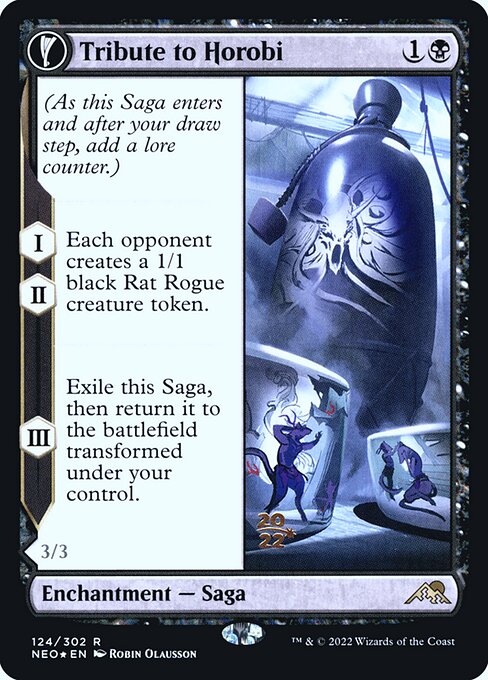 Tribute to Horobi // Echo of Death's Wail (124s) [Kamigawa: Neon Dynasty Promos]