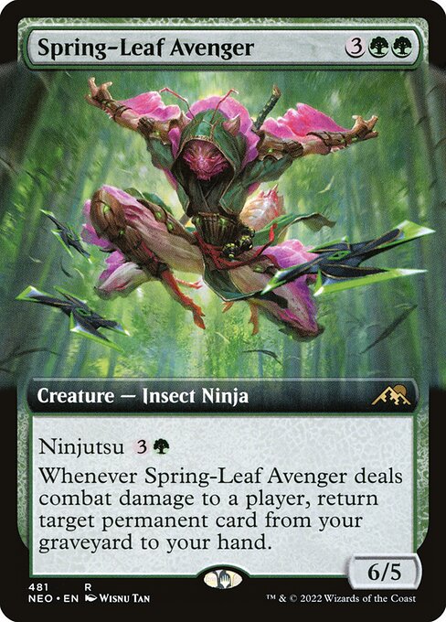 Spring-Leaf Avenger (481) [Kamigawa: Neon Dynasty] [Extended Art]