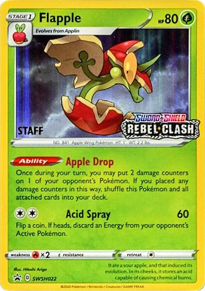 Flapple - SWSH022 (Prerelease) [Staff] (SWSH022) [SWSH Sword and Shield Promo Cards]