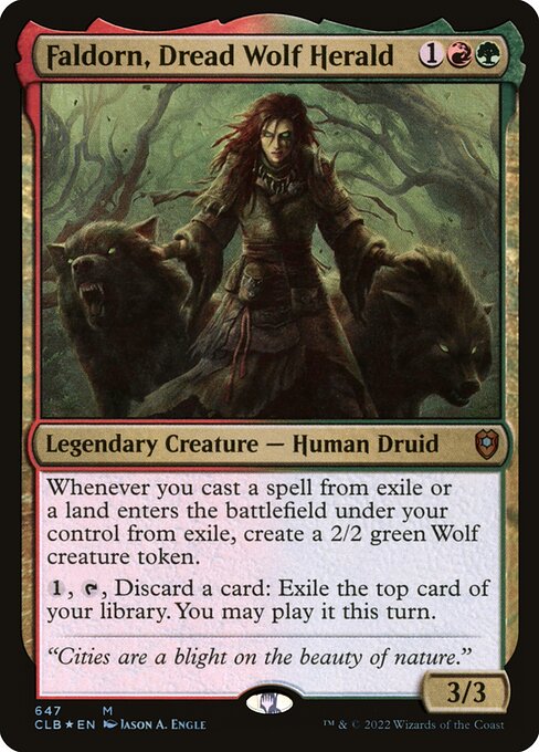 Faldorn, Dread Wolf Herald (647) [Commander Legends: Battle for Baldur's Gate]