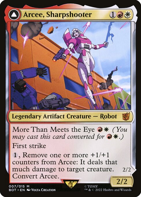 Arcee, Sharpshooter // Arcee, Acrobatic Coupe (7) [Transformers]