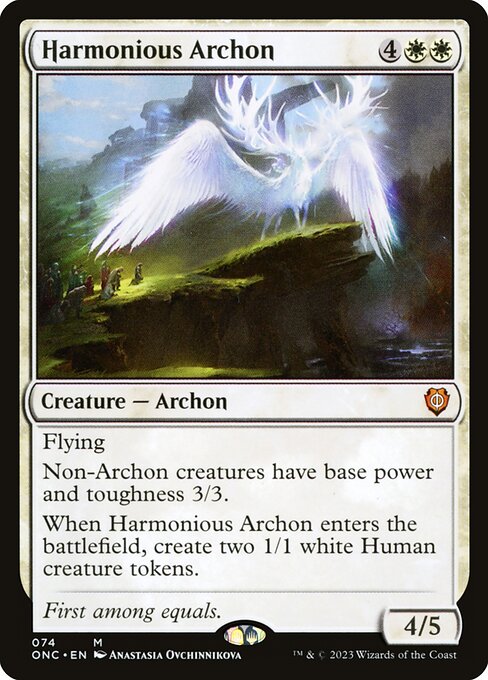 Harmonious Archon (74) [Phyrexia: All Will Be One Commander]