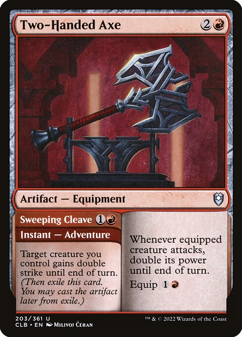 Two-Handed Axe // Sweeping Cleave (203) [Commander Legends: Battle for Baldur's Gate]