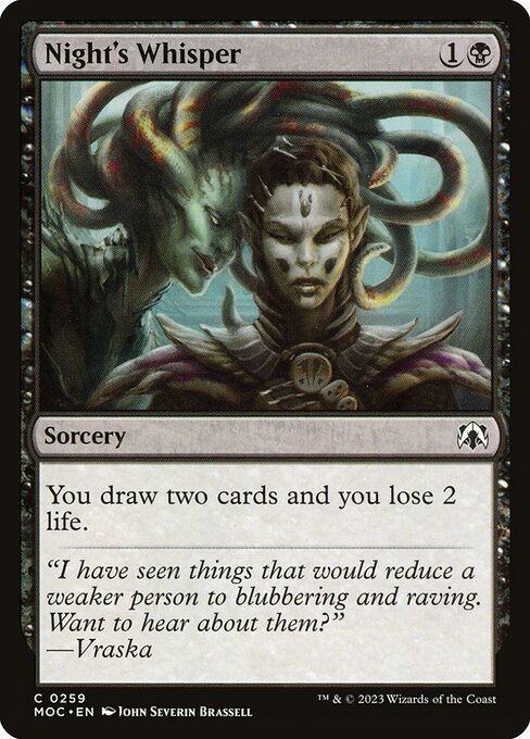 Night's Whisper (259) [March of the Machine Commander]
