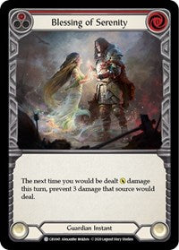 Blessing of Serenity (Red) (CRU041) [Crucible of War (Unlimited)]