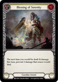 Blessing of Serenity (Yellow) (CRU042) [Crucible of War (Unlimited)]