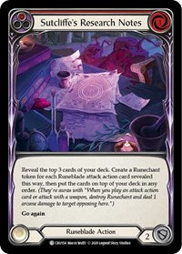 Sutcliffe's Research Notes (Red) (CRU154) [Crucible of War (Unlimited)]