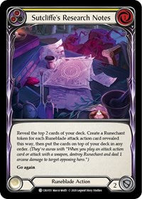 Sutcliffe's Research Notes (Yellow) (CRU155) [Crucible of War]