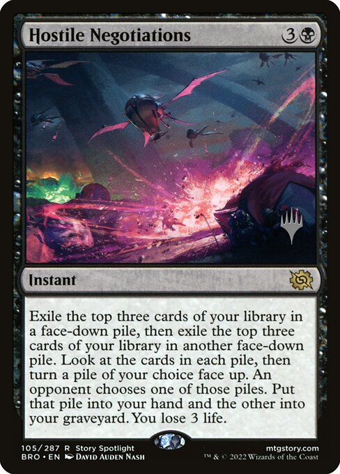 Hostile Negotiations (105p) [The Brothers' War Promos]