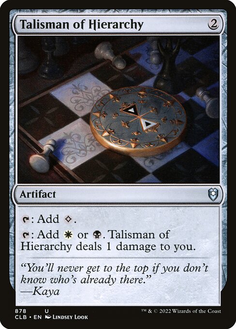 Talisman of Hierarchy (878) [Commander Legends: Battle for Baldur's Gate]
