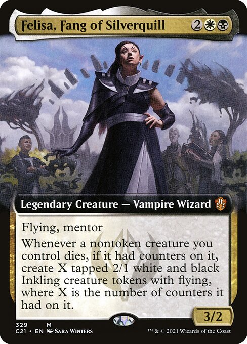 Felisa, Fang of Silverquill (329) [Commander 2021] [Extended Art]