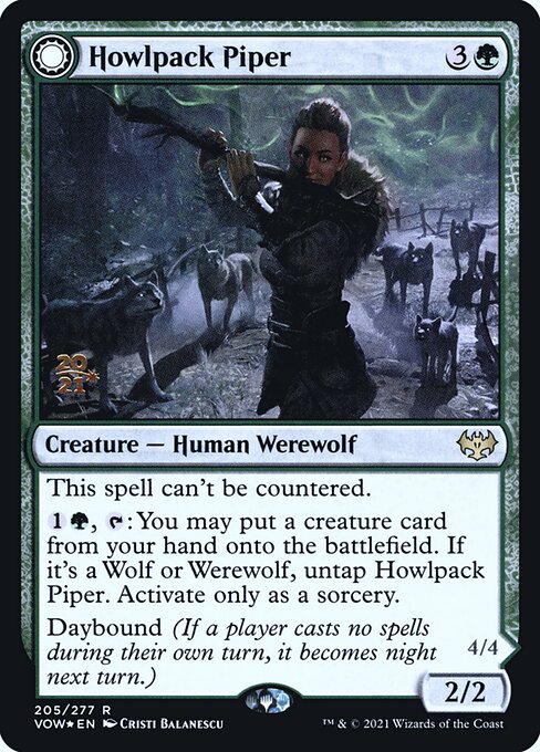 Howlpack Piper // Wildsong Howler (205s) [Innistrad: Crimson Vow Promos]