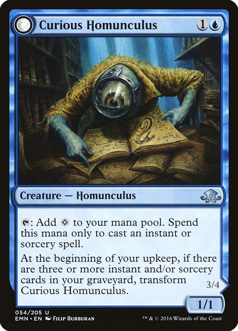 Curious Homunculus // Voracious Reader (54) [Eldritch Moon]