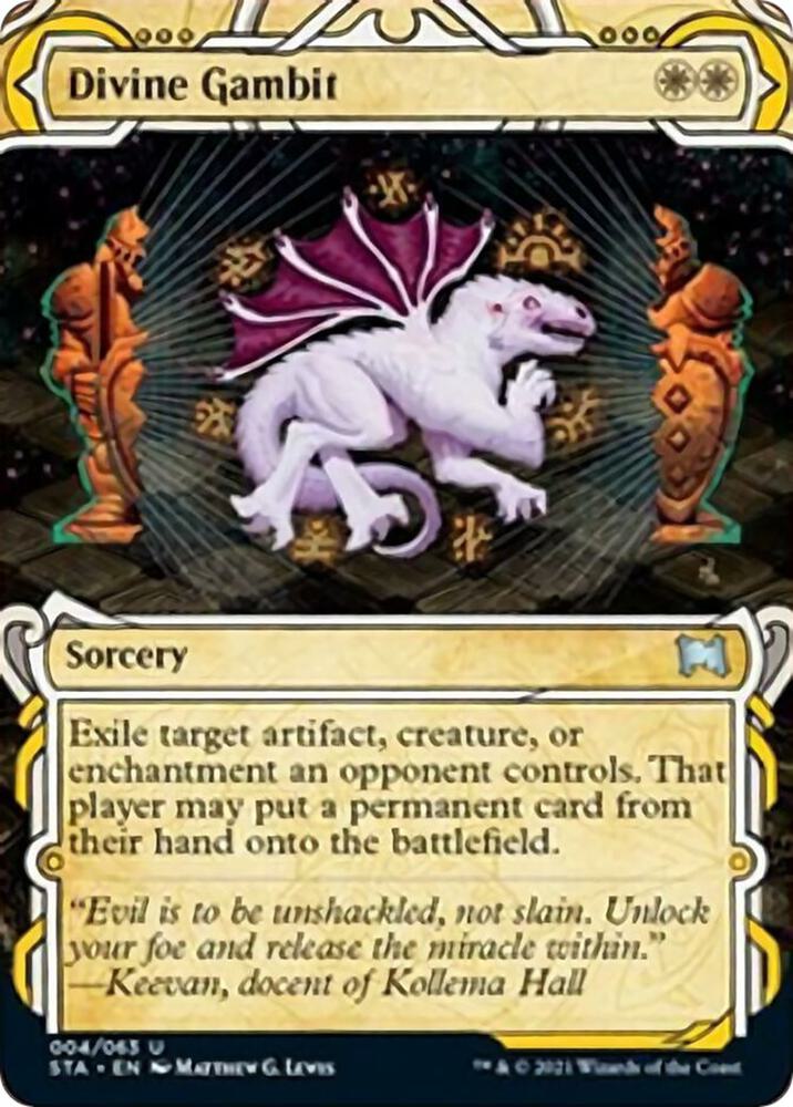 Divine Gambit (4) [Strixhaven Mystical Archive] [Showcase, Borderless]