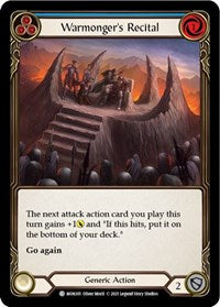 Warmonger's Recital (Blue) (MON301) [Monarch]