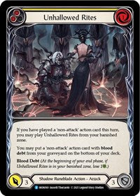 Unhallowed Rites (Yellow) (MON160) [Monarch]