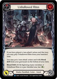 Unhallowed Rites (Red) (CHN015) [Blitz Deck Monarch Chane]