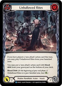 Unhallowed Rites (Blue) (MON161) [Monarch]