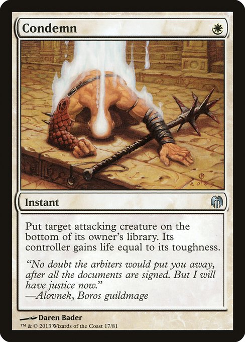 Condemn (17) [Duel Decks: Heroes vs. Monsters]