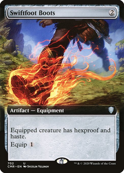 Swiftfoot Boots (702) [Commander Legends] [Extended Art]