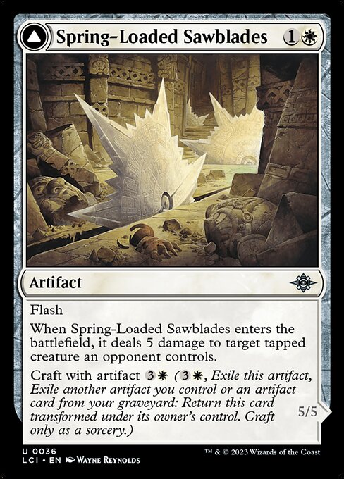 Spring-Loaded Sawblades // Bladewheel Chariot (36) [The Lost Caverns of Ixalan]