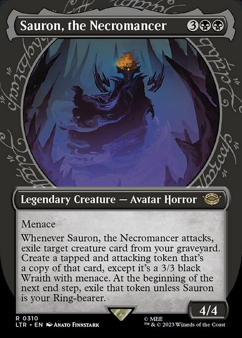Sauron, the Necromancer (310) [The Lord of the Rings: Tales of Middle-earth] [Showcase, Borderless]