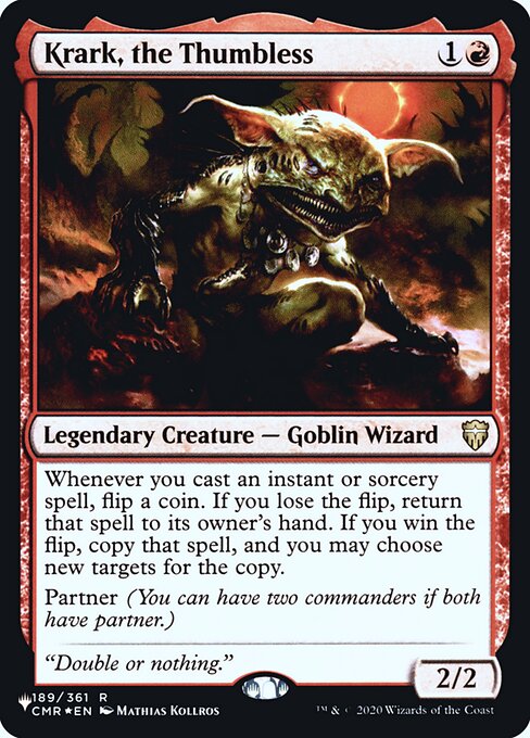 Krark, the Thumbless (CMR-189) [The List]
