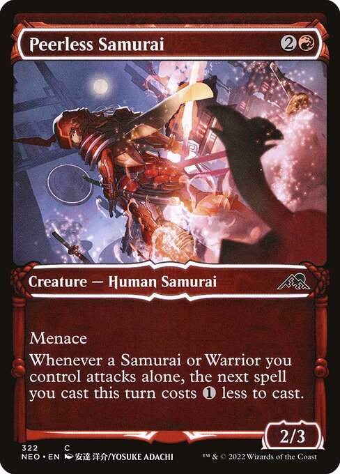 Peerless Samurai (322) [Kamigawa: Neon Dynasty] [Showcase]