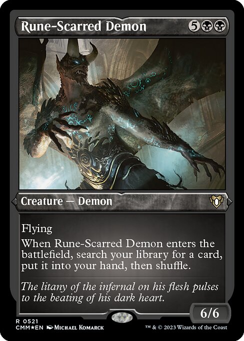 Rune-Scarred Demon (521) [Commander Masters]