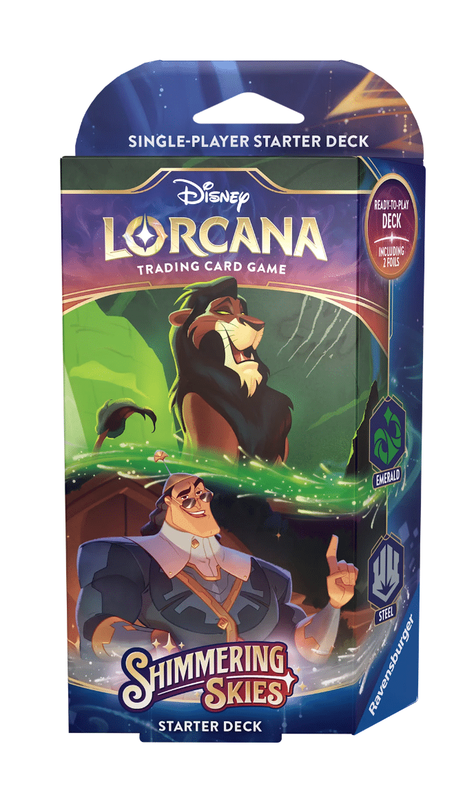 Disney Lorcana Shimmering Skies: Emerald &amp; Steel Starter Deck image 0