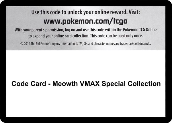 Code Card - Meowth VMAX Special Collection [Miscellaneous Cards and Products]