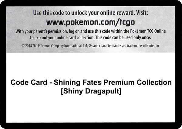 Code Card - Shining Fates Premium Collection [Shiny Dragapult] [Shining Fates]