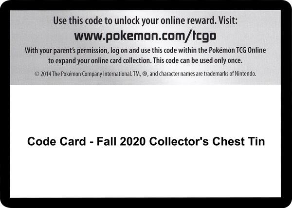 Code Card - Fall 2020 Collector's Chest Tin [SWSH04 Vivid Voltage]