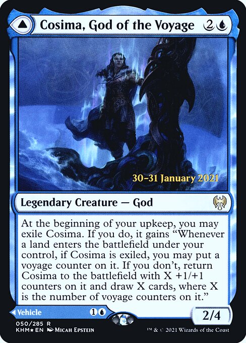 Cosima, God of the Voyage // The Omenkeel (50s) [Kaldheim Promos]