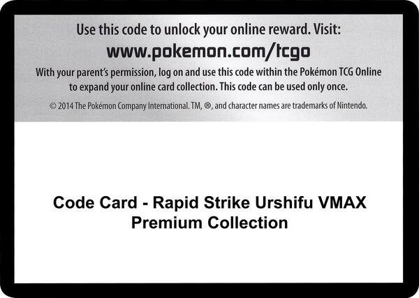 Code Card - Rapid Strike Urshifu VMAX Premium Collection [SWSH08 Fusion Strike]