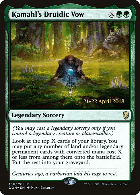 Kamahl's Druidic Vow (166s) [Dominaria Promos]