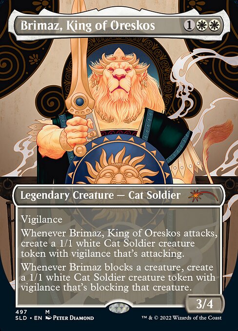 Brimaz, King of Oreskos (497) [Secret Lair Drop] [Borderless]
