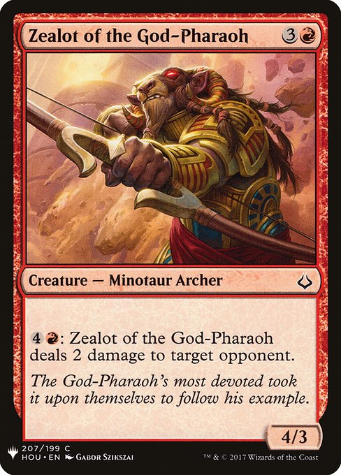 Zealot of the God-Pharaoh (HOU-207) [The List]