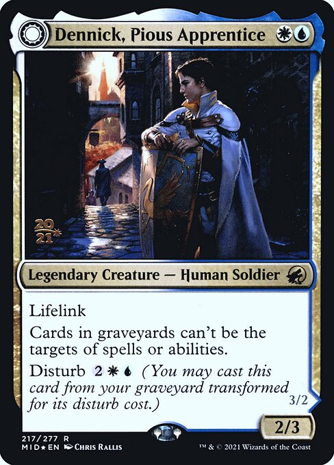 Dennick, Pious Apprentice // Dennick, Pious Apparition (217s) [Innistrad: Midnight Hunt Promos]