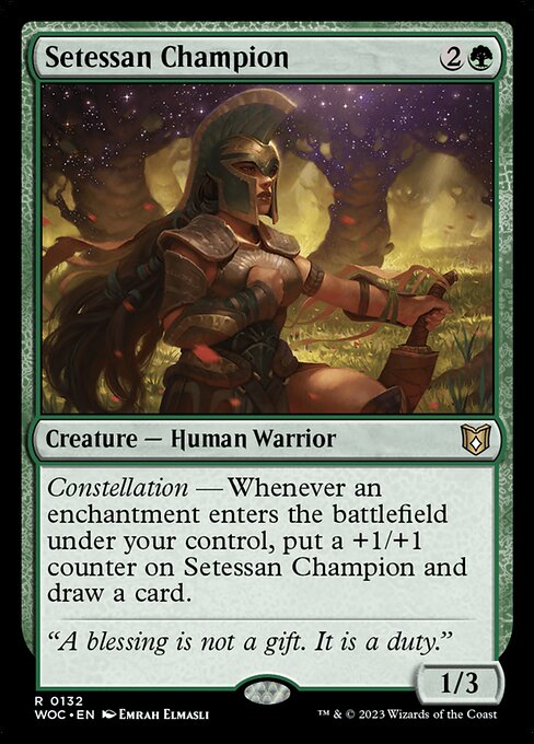 Setessan Champion (132) [Wilds of Eldraine Commander]